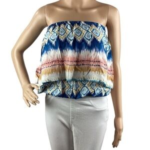 RAGA Crop Top Size XS Blue Multicolor